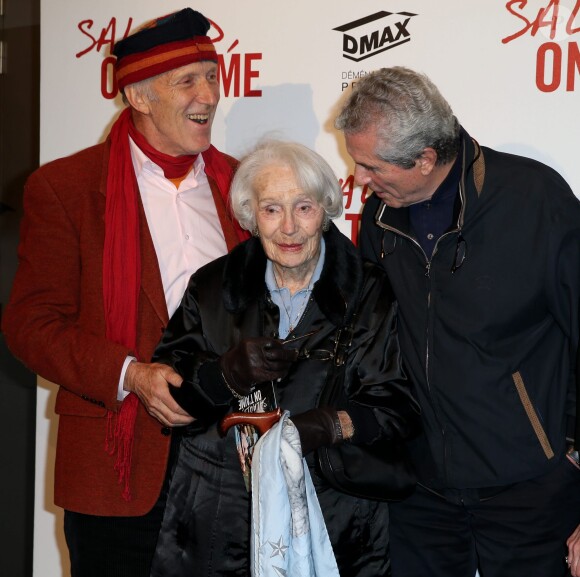 Rufus, Gisèle Casadesus et Claude Lelouch - Avant-première de 'Salaud on t'aime' à l'UGC Normandie sur les Champs-Elysées à Paris le 31 mars 2014