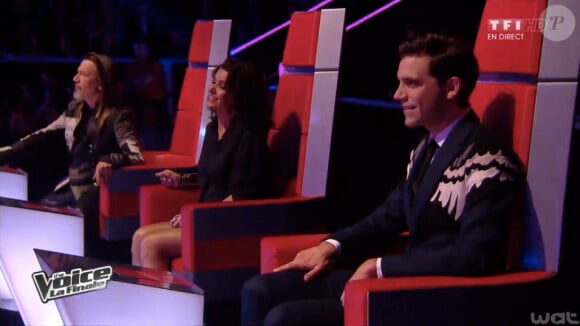 Les quatre coaches, dans The Voice 3, la finale (émission diffusée le samedi 10 mai 2014 sur TF1.)