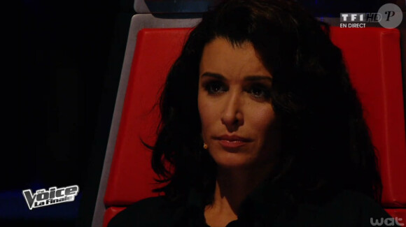Jenifer, émue (The Voice 3, la finale - diffusée le samedi 10 mai 2014, sur TF1.)