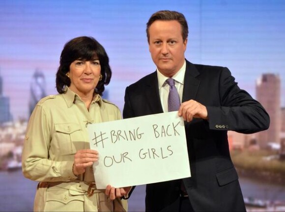 David Cameron (Premier ministre anglais) s'engage pour les jeunes lycéennes nigérianes. Voici aussi soutenez la cause avec le hashtag #BringBackOurGirls