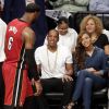 Jay Z et Beyoncé assistent au match opposant les Brooklyn Nets aux Miami Heat, au Barclays Center. New York , le 12 mai 2014.