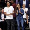 Jay Z et Beyoncé assistent au match opposant les Brooklyn Nets aux Miami Heat, au Barclays Center. New York , le 12 mai 2014.