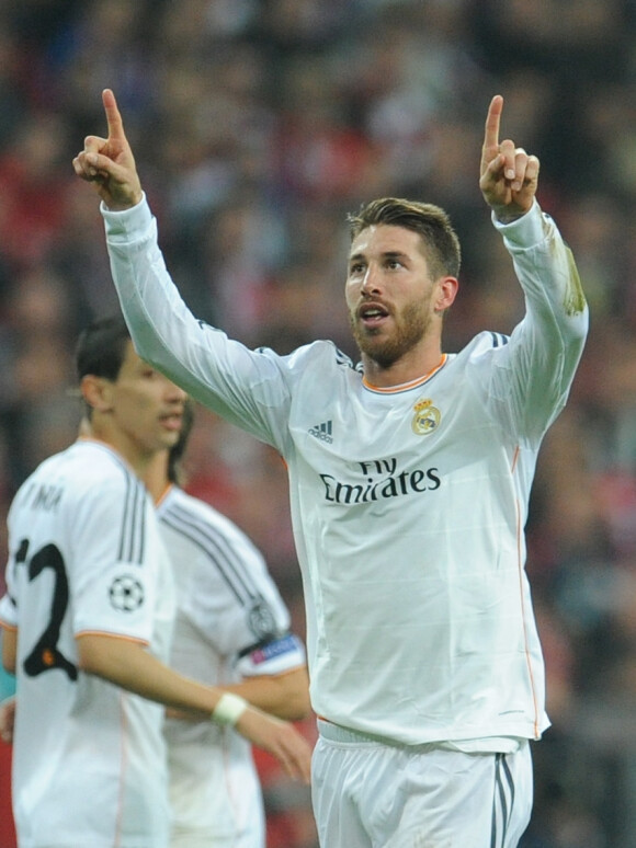 Sergio Ramos après son but contre le Bayern à Munich, le 29 mars 2014.