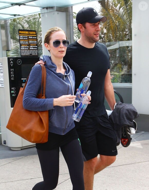 Emily Blunt et son mari John Krasinski à Los Angeles. Le 7 mai 2014.