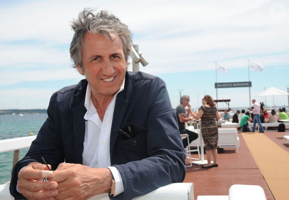 Exclusif - Le comédien Richard Anconina, membre du jury de la Caméra d'Or - Déjeuner sur la plage du Majestic organisé par AlloCiné, Purepeople et le groupe Barrière à l'occasion du 67ème festival du film de Cannes à Cannes le 15 mai 2014.