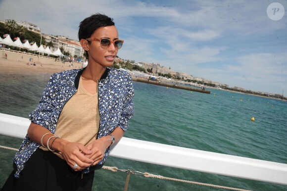 Exclusif - Sonia Rolland lors du déjeuner sur la plage du Majestic organisé par AlloCiné, Purepeople et le groupe Barrière à l'occasion du 67ème festival du film de Cannes à Cannes le 15 mai 2014.