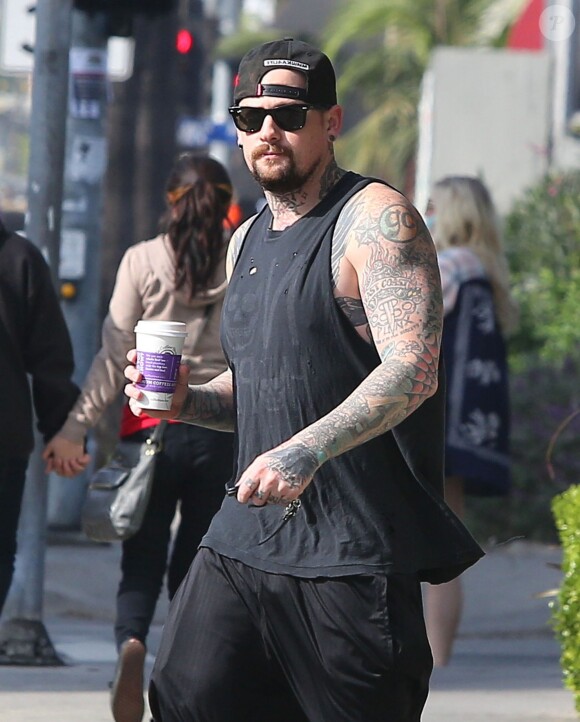 Exclusif - Benji Madden à West Hollywood, le 23 janvier 2014. 