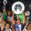 PSG célèbre le titre de champion de France après le match Psg-Montpellier au Parc des Princes à Paris, le 17 mai 2014