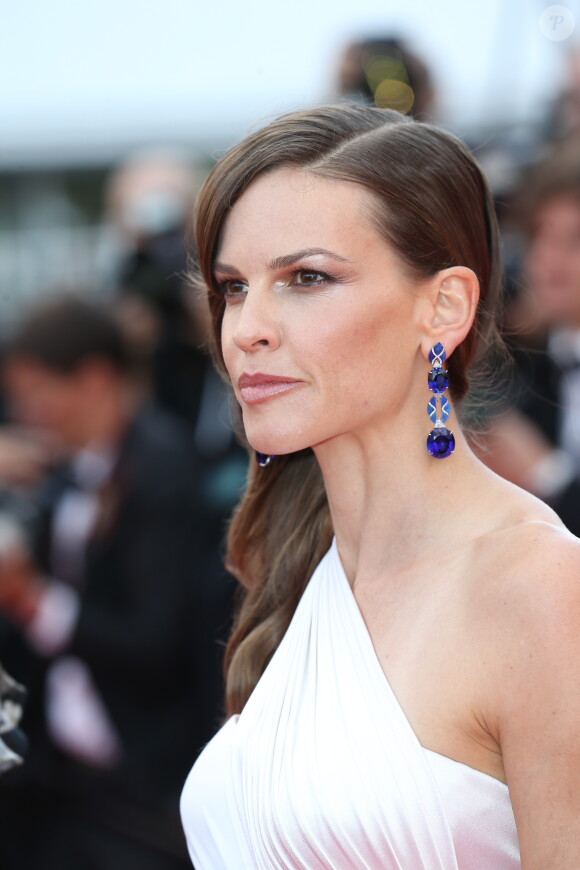 Hilary Swank présente The Homesman au 67e Festival de Cannes, le 18 mai 2014.