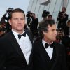 Bennett Miller, Channing Tatum et Mark Ruffalo à la montée des marches de Foxcatcher à l'occasion du 67e Festival de Cannes, le 19 mai 2014.