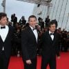 Bennett Miller, Channing Tatum et Mark Ruffalo à la montée des marches de Foxcatcher à l'occasion du 67e Festival de Cannes, le 19 mai 2014.