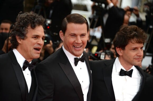 Mark Ruffalo, Channing Tatum et Bennett Miller à la montée des marches de Foxcatcher à l'occasion du 67e Festival de Cannes, le 19 mai 2014.