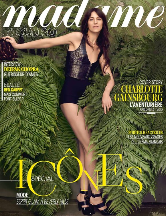 Charlotte Gainsbourg en couverture du magazine Madame Figaro du 16 mai 2014