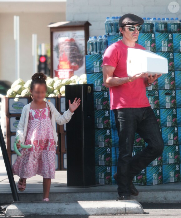 Exclusif - Olivier Martinez et la petite Nahla de sortie à l'occasion de la fête des mères à West Hollywood, le 11 mai 2014