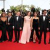 Maxim Emelianov, Zukhra Duishvili, Bérénice Bejo, Michel Hazanavicius et Abdul-Khalim Mamatsuiev - Montée des marches du film "The Search" lors du 67e Festival du film de Cannes le 21 mai 2014