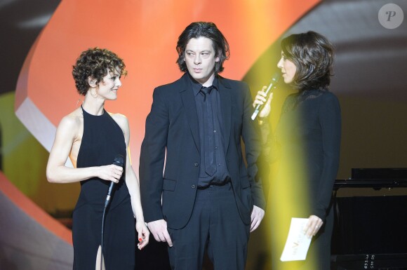 Vanessa Paradis, Benjamin Biolay et Virginie Guilhaume - 29ème édition des Victoires de la Musique à Paris le 14 février 2014
