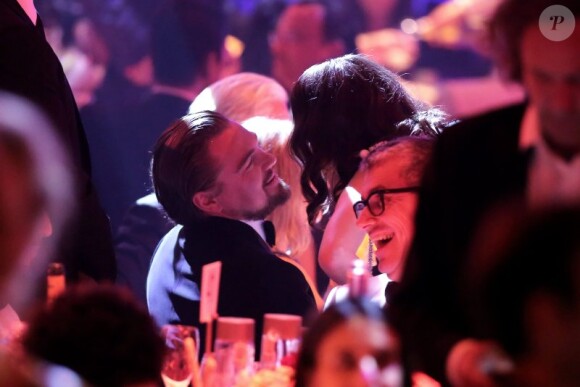 Leonardo DiCaprio et Marion Cotillard - 21e gala de l'amfAR à l'Eden Roc au Cap d'Antibes en marge du 67e Festival du film de Cannes, le 22 mai 2014