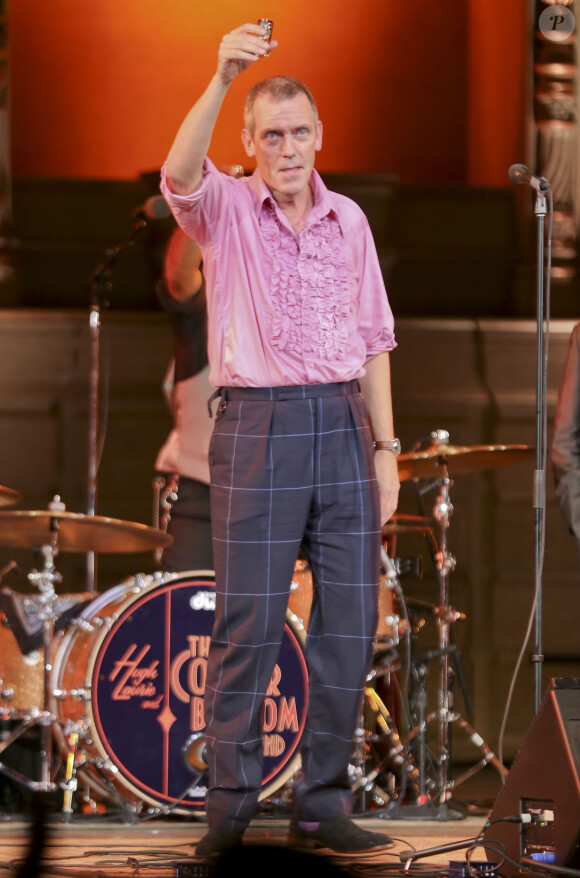 L'acteur Hugh Laurie en concert au Orpheum Annex Theatre à Vancouver, le 20 mai 2014.