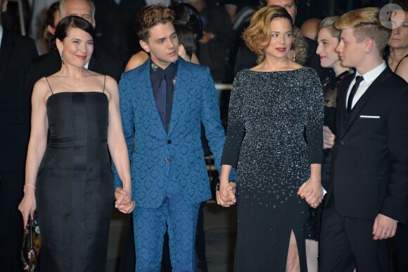 Xavier Dolan, Anne Dorval, Antoine Olivier Pilon, Suzanne Clément à la montée des marches pour le film "Mommy" lors du 67e Festival de Cannes, le 22 mai 2014.