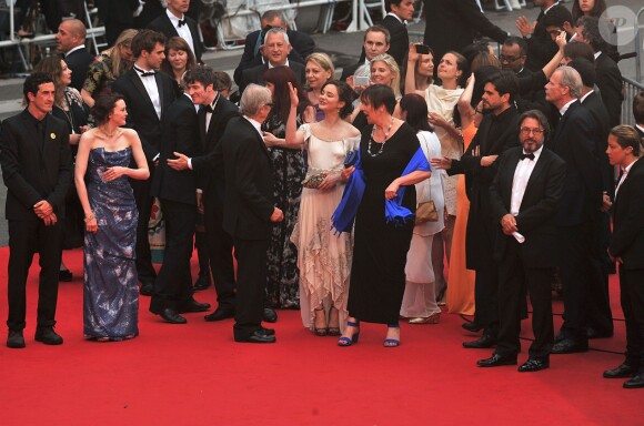 Robbie Ryan, Simone Kirby, Ken Loach, Aisling Franciosi, Rebecca O'Brien - Montée des marches du film "Jimmy's Hall" lors du 67e Festival du film de Cannes le 22 mai 2014