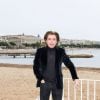 Rencontre avec Jean-Michel Jarre (auteur, compositeur et président du CISAC - Confédération internationale des sociétés d'auteurs et compositeurs) lors du Midem de Cannes. Le 3 février 2014.