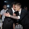 Jay Rutland et le chanteur Justin Bieber lors de la soirée 'Amber Lounge' U Nite au Sea Club de l'hôtel Le Meridien à Monaco le 23 Mai 2014