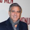 George Clooney présente son film à Paris le 12 février 2014.