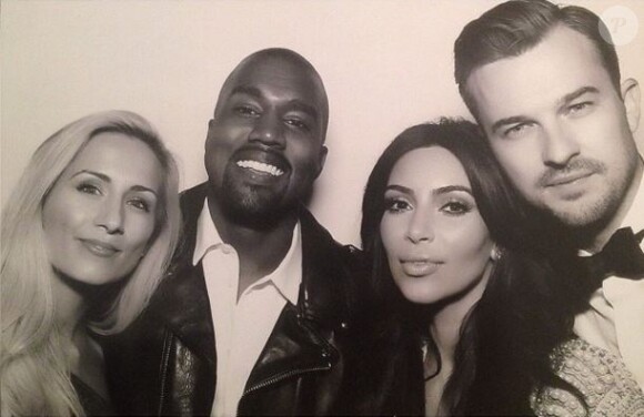 DawnCheré Wilkerson, Kanye West, Kim Kardashian et Rich Wilkerson lors du mariage de Kanye et Kim au Forte di Belvedere. Florence, le 24 mai 2014.