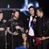 Fall Out Boy / Patrick Stump, Pete Wentz, Joe Trohman, Andy Hurley aux World Music Awards à Monaco le 27 mai 2014.