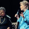 Hillary Rodham Clinton et Maya Angelou lors d'un meeting à Winston-Salem, le 18 avril 2008.