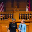  Hillary Rodham Clinton et Maya Angelou lors d'un meeting &agrave; Winston-Salem, le 18 avril 2008. 