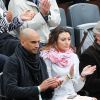 Aurélien Capoue et sa femme Rachel Legrain-Trapani lors du match entre Jo-Wilfried Tsonga et Jürgen Melzer à Roland-Garros à Paris, le 28 mai 2014. 
