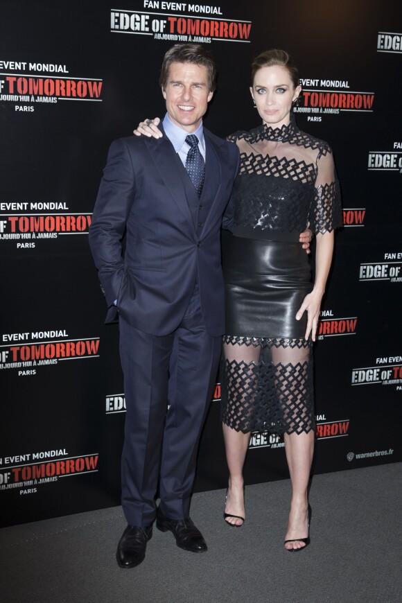 Tom Cruise et Emily Blunt - Avant-première du film "Edge of Tomorrow" à Paris le 28 mai 2014.