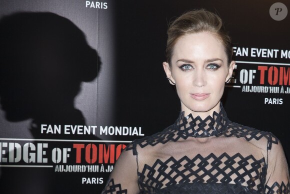 Emily Blunt (robe David Koma) - Avant-première du film "Edge of Tomorrow" à Paris le 28 mai 2014.