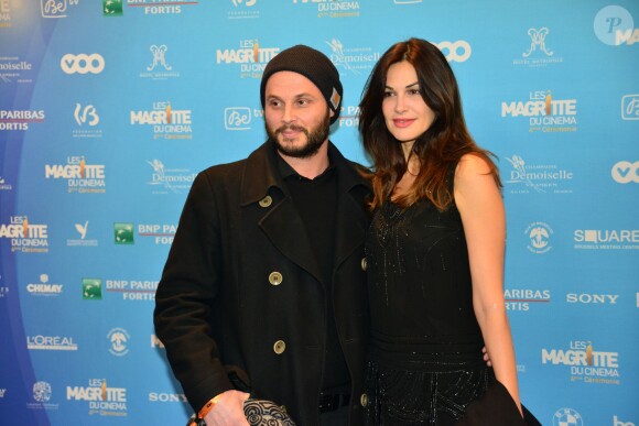 Helena Noguerra et son compagnon Fabrice Du Welz assistent à la 4ème Cérémonie des Magritte du Cinéma, au Square à Bruxelles le 1er février 2014