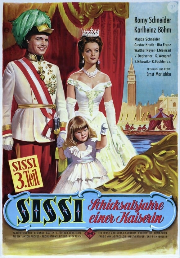 Affiche originale de "Sissi - Schicksalsjahre einer Kaiserin" (Sissi face à son destin) avec Karlheinz Böhm et Romy Schneider en 1957