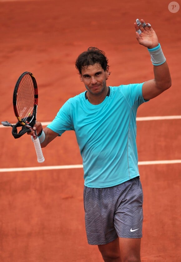 Rafael Nadal à Roland-Garros à Paris le 2 juin 2014.