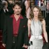Johnny Depp et Vanessa Paradis lors des Golden Globes 2006
