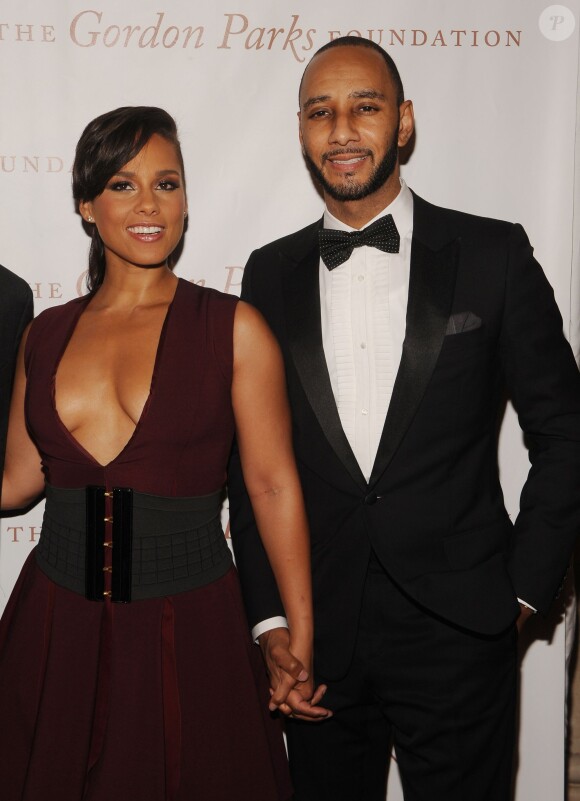 Alicia Keys et Swizz Beatz assistent au dîner/vente aux enchères de la Gordan Parks Foundation au Cipriani Wall Street. New York, le 3 juin 2014.