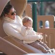 Exclusif -Tom Brady et Gisele Bundchen emmènent leurs enfants au parc à Boston. Le 20 avril 2014