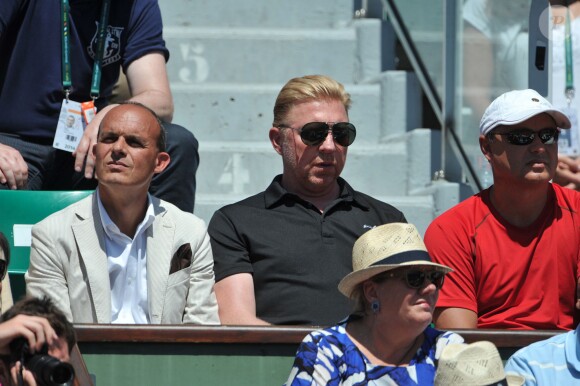Boris Becker aux Internationaux de France de tennis de Roland Garros à Paris, le 6 juin 2014
