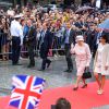 Anne Hidalgo, la reine Elizabeth II d'Angleterre à la mairie de Paris le 7 juin 2014.