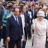 La reine Elisabeth II d'Angleterre, François Hollande à la mairie de Paris le 7 juin 2014.