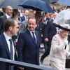 La reine Elizabeth II d'Angleterre, François Hollande à la mairie de Paris le 7 juin 2014.