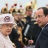 La reine Elizabeth II d'Angleterre, François Hollande - La reine Elizabeth II quitte la France, Villacoublay le 7 juin 2014.