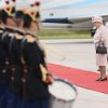 La reine Elizabeth II d'Angleterre quitte la France, Villacoublay le 7 juin 2014.