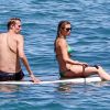 Peter Crouch et sa femme Abbey Clancy en vacances à Hawaii, le 6 juin 2014.