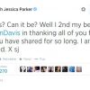 Sarah Jessica Parker a posté ce message pour le 16e anniversaire de Sex and the Ciy, le 6 juin 2014.