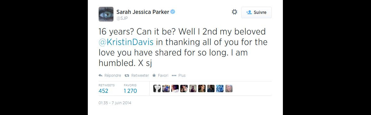 Photo Sarah Jessica Parker A Posté Ce Message Pour Le 16e Anniversaire De Sex And The Ciy Le