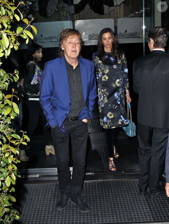 Paul McCartney et son épouse Nancy Shevell à Beverly Hills, le 10 avril 2014.